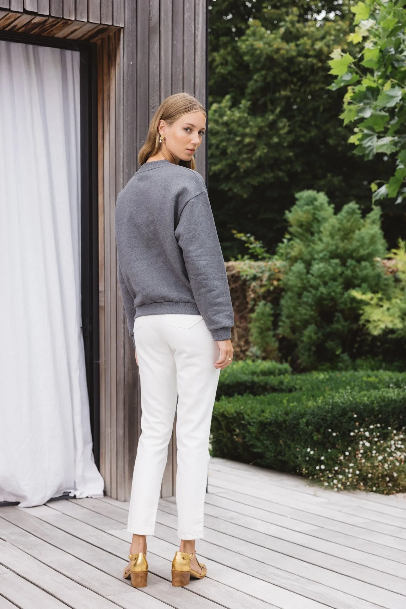 Sweat-shirt Cosmos gris