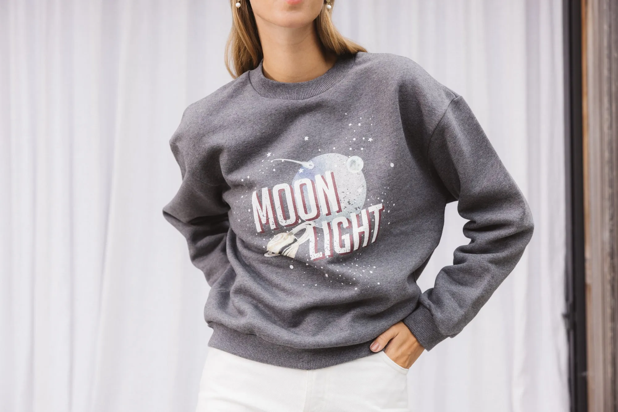 Sweat-shirt Cosmos gris