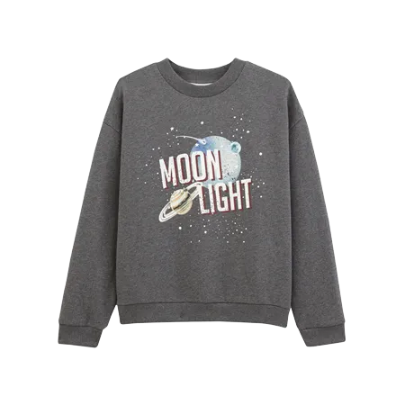 Sweat-shirt Cosmos gris