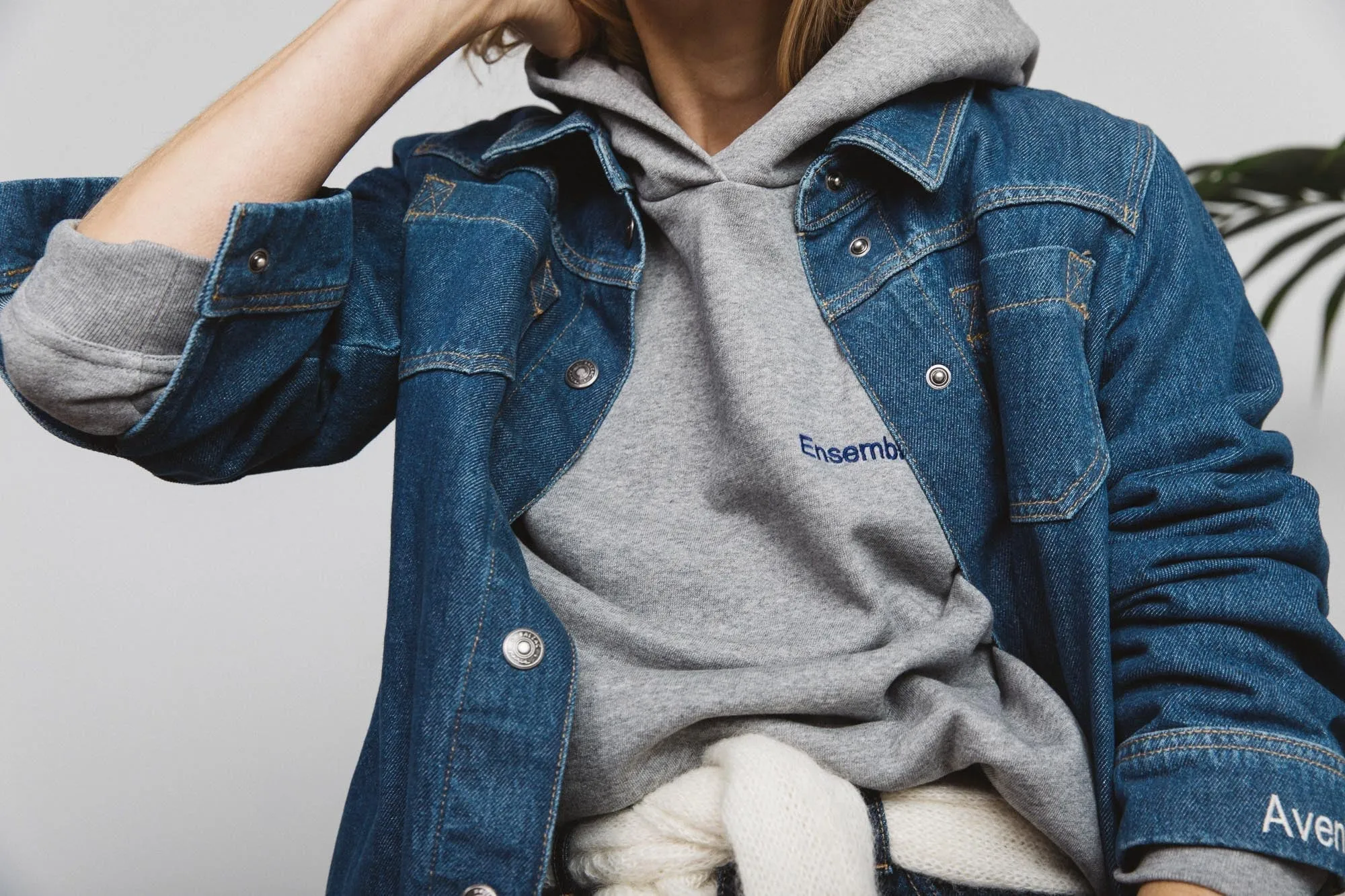 Sweat-shirt Piper gris clair