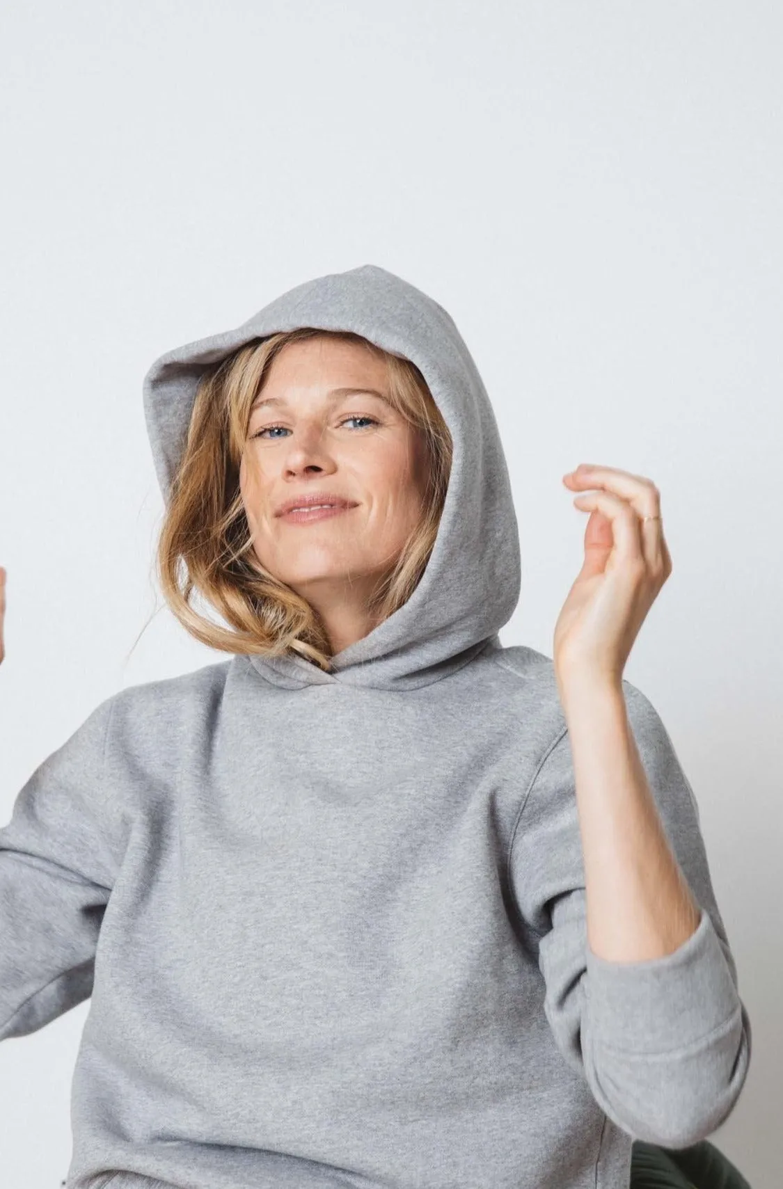 Sweat-shirt Piper gris clair