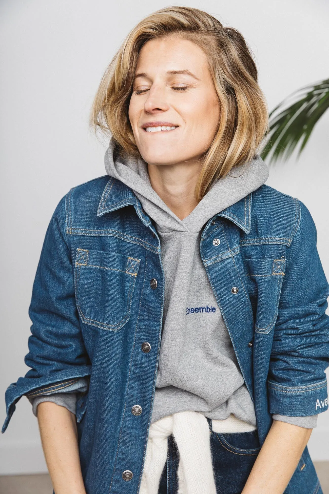 Sweat-shirt Piper gris clair