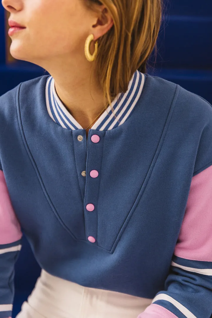 Sweat-shirt Poséidon bleu et lila