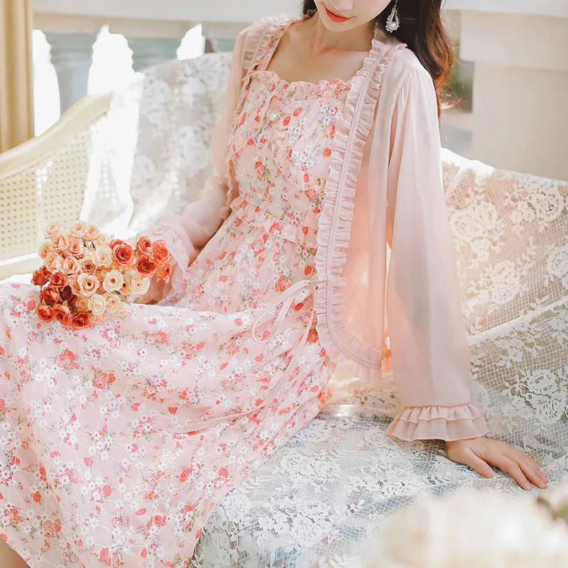 Tea Cup Floral Cami Dress (Pink)