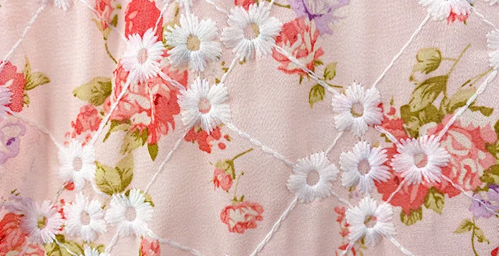 Tea Cup Floral Cami Dress (Pink)