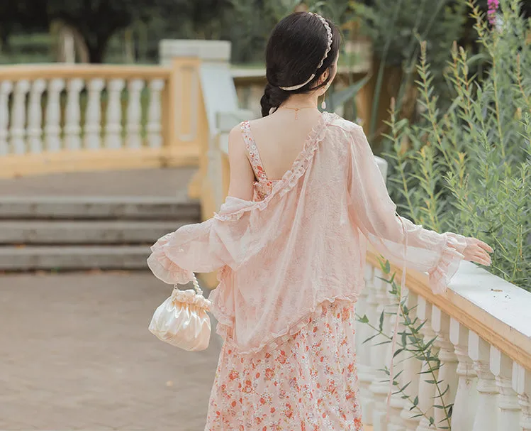 Tea Cup Floral Cami Dress (Pink)