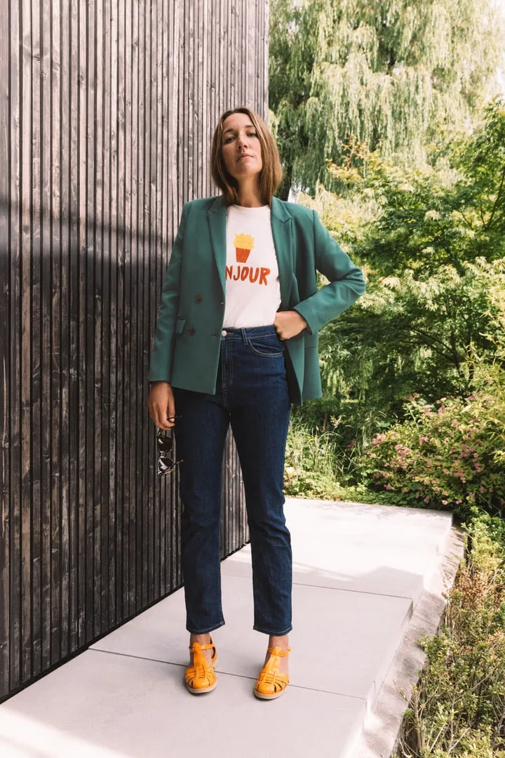 Tee-shirt Bree Bonjour écru