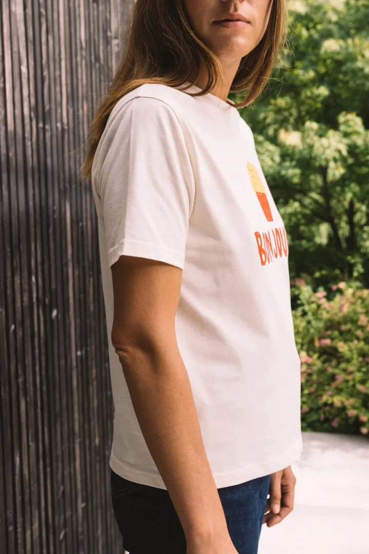 Tee-shirt Bree Bonjour écru