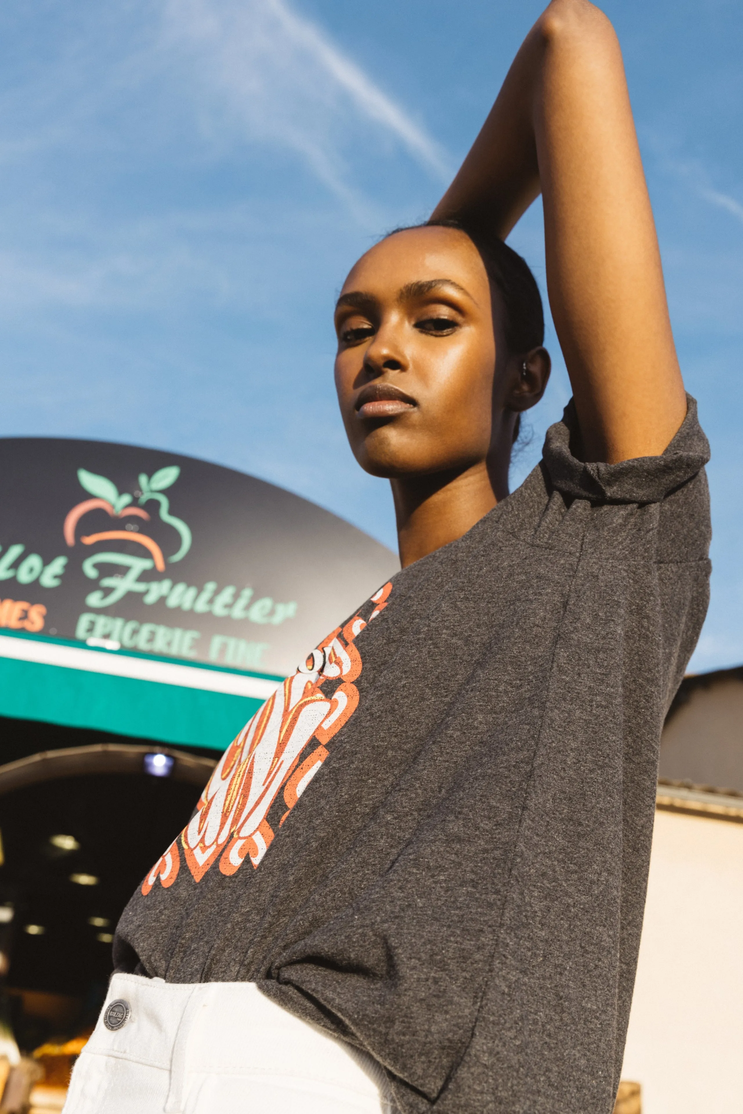 Tee-shirt Bree Boum gris