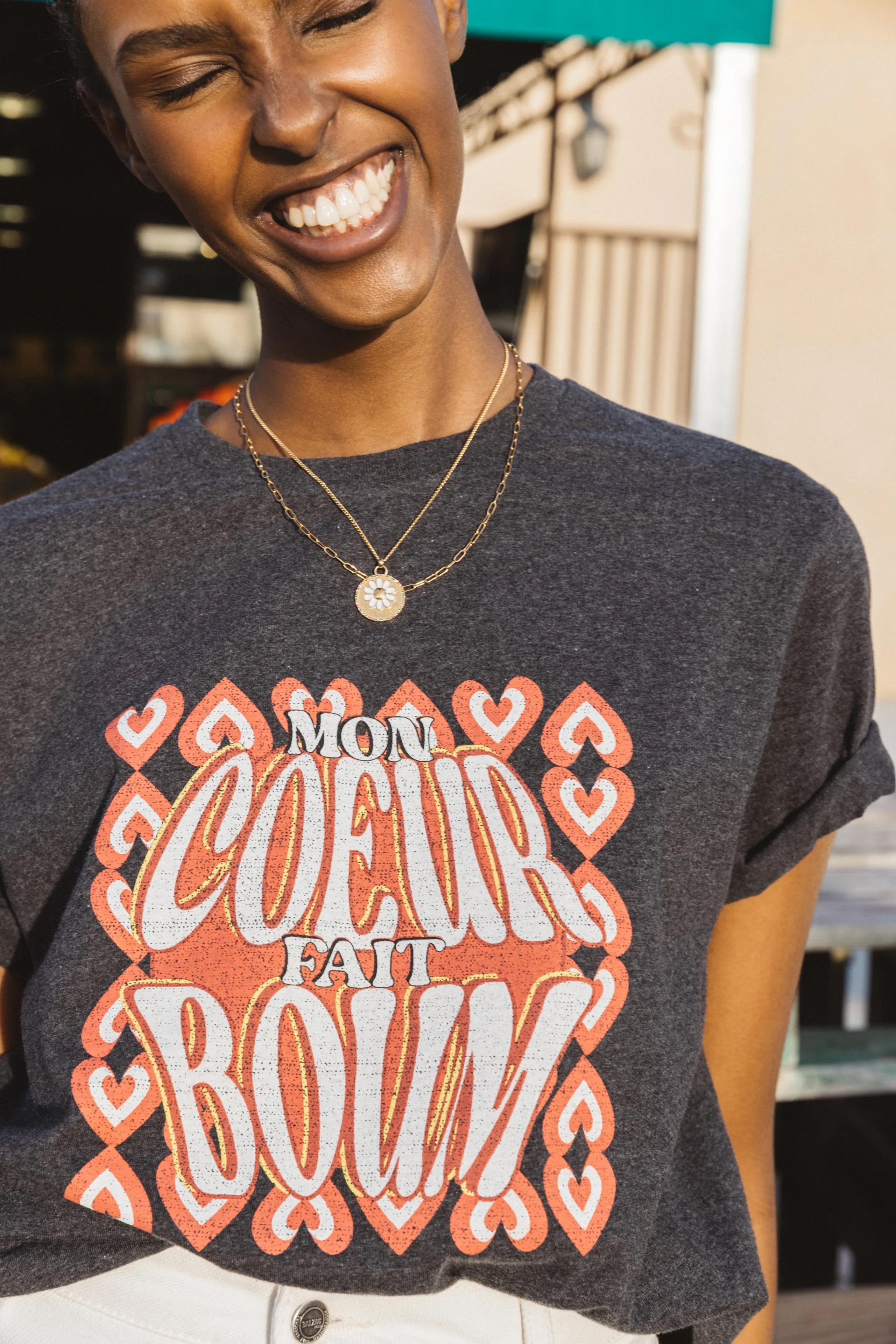 Tee-shirt Bree Boum gris
