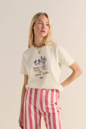 Tee-shirt Bree Cocktail party écru