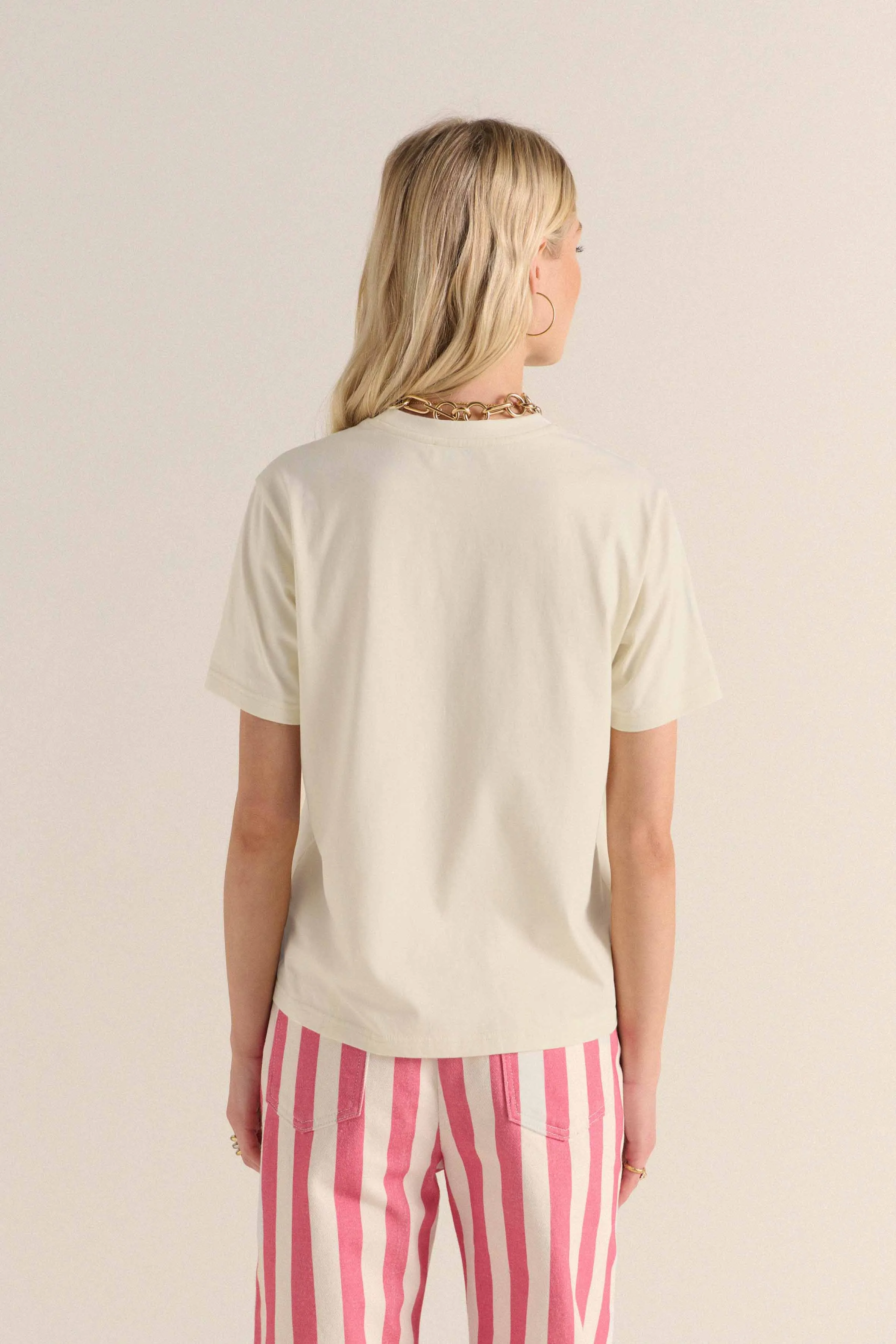 Tee-shirt Bree Cocktail party écru