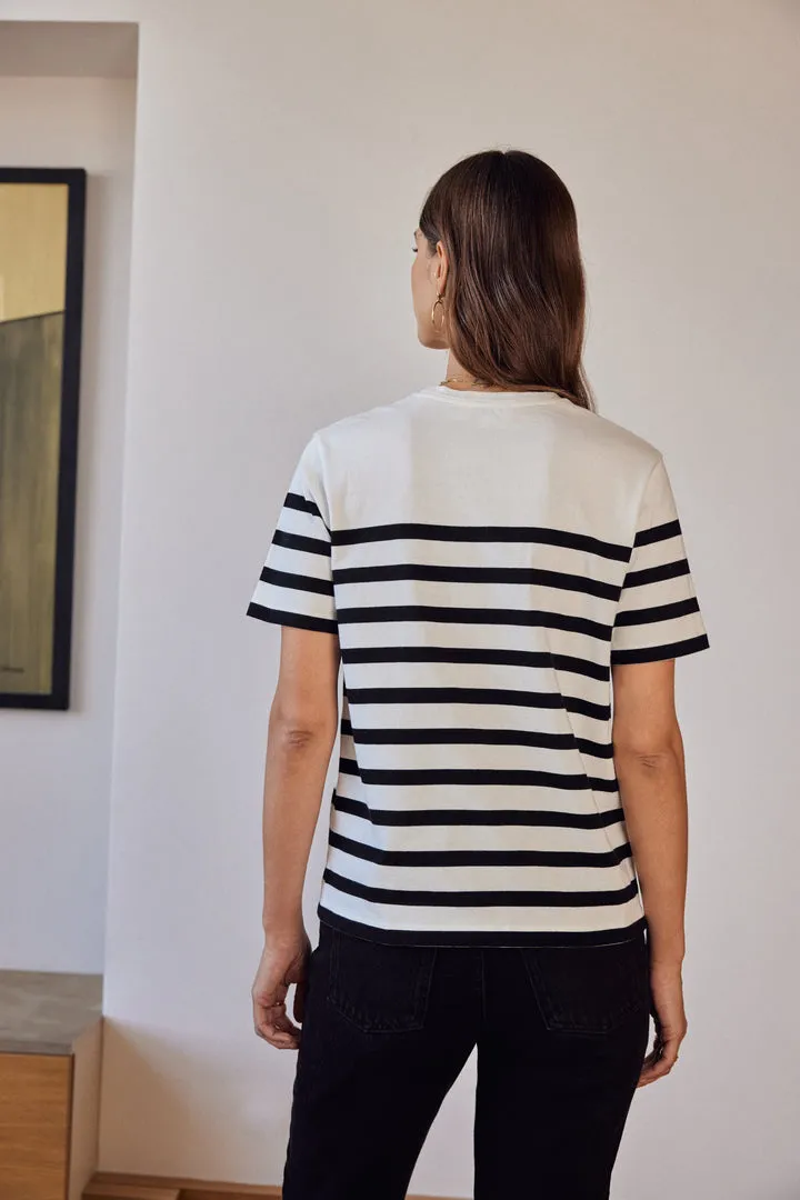 Tee-shirt Bree rayures noires