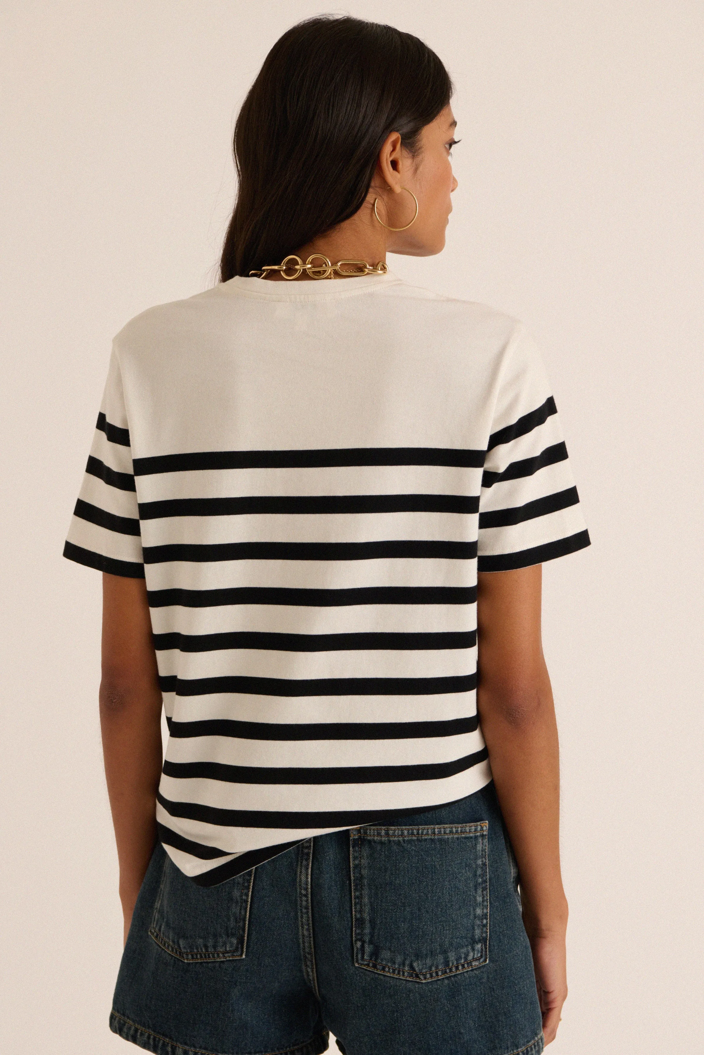 Tee-shirt Bree rayures noires