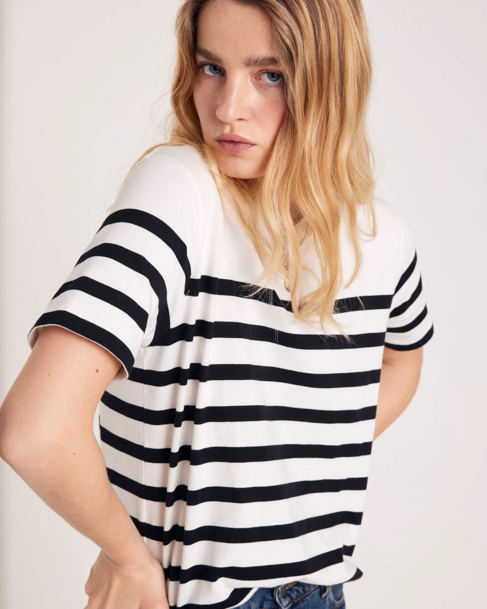 Tee-shirt Bree rayures noires