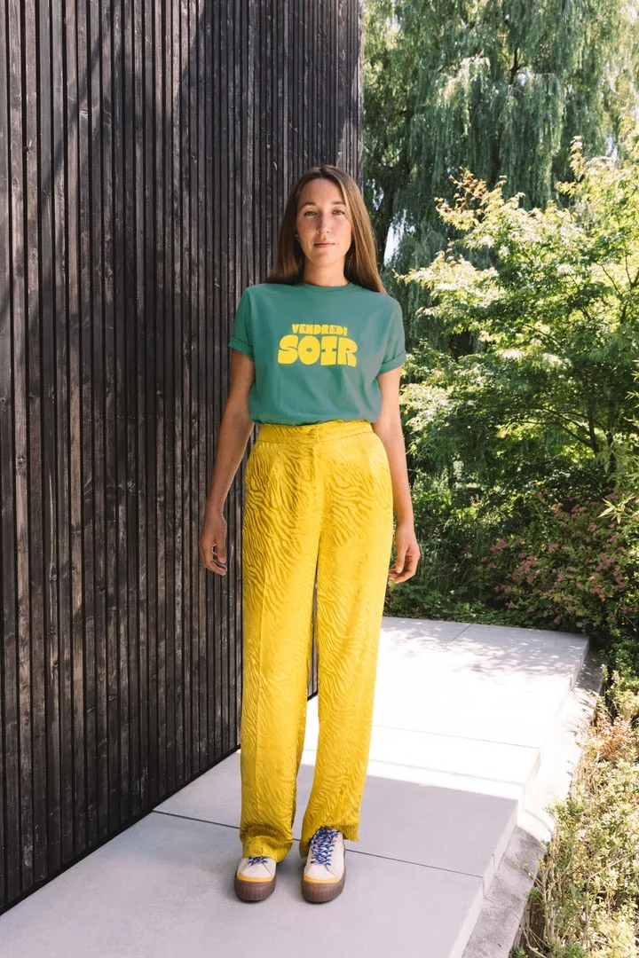 Tee-shirt Bree Vendredi soir vert