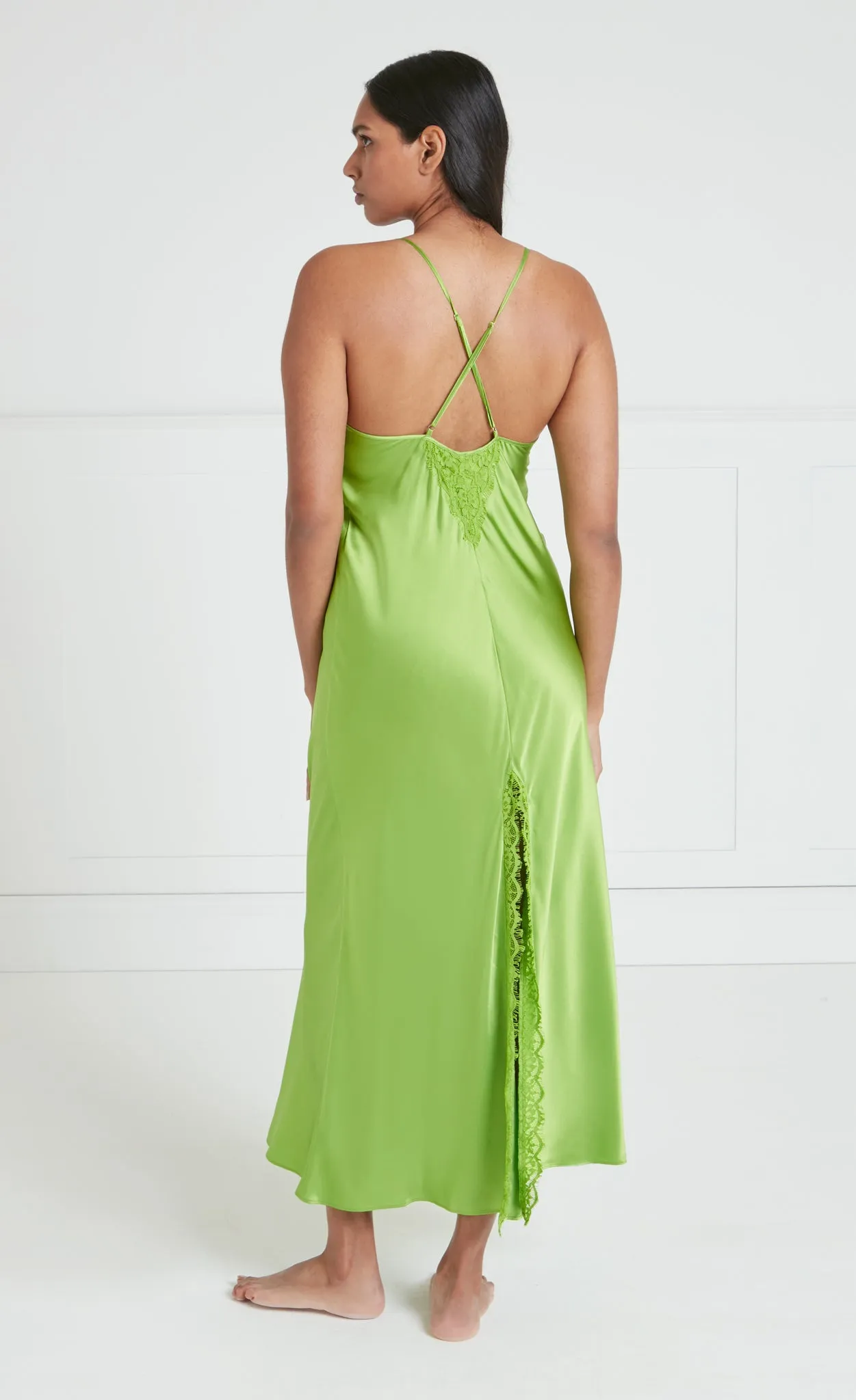 Thalia Slip Dress - Green