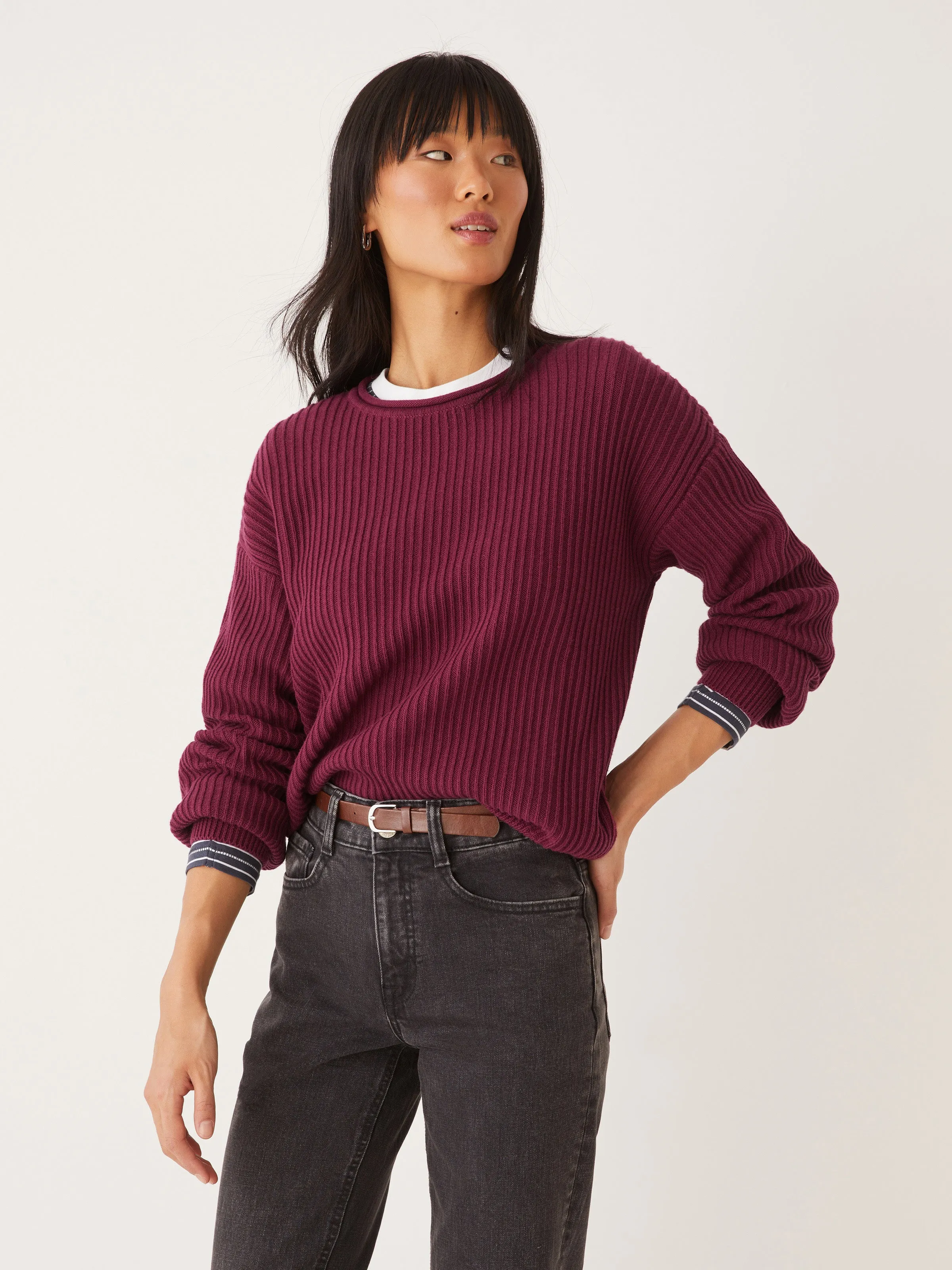 The SeaCell™ Sweater in Cherry