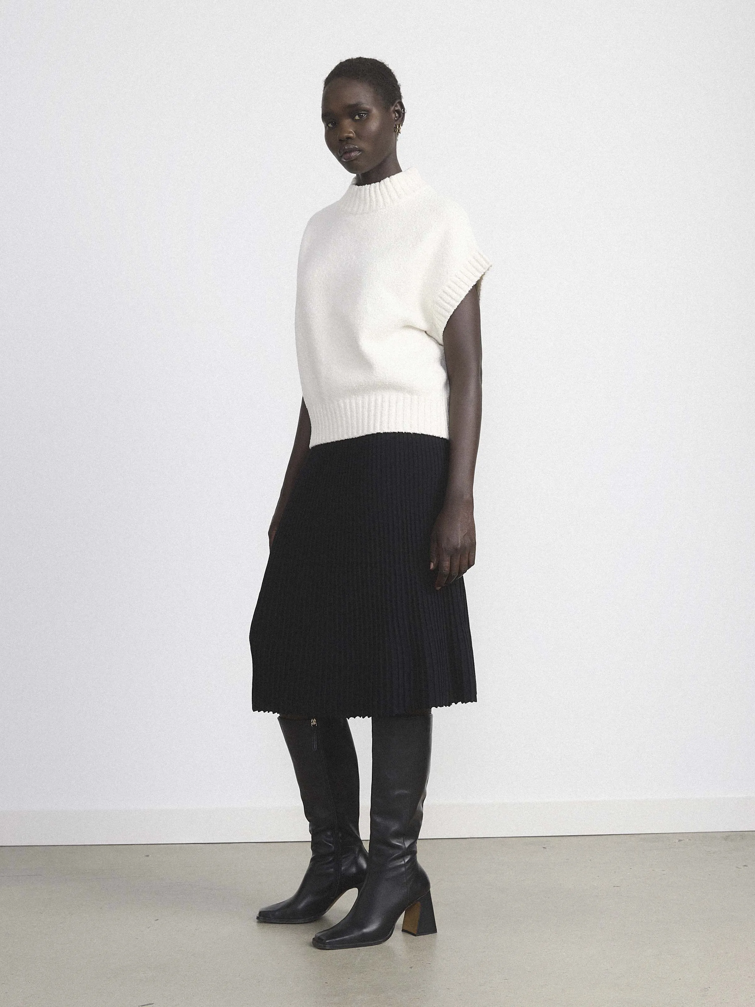 The Seawool® Sweater Vest in White Cream