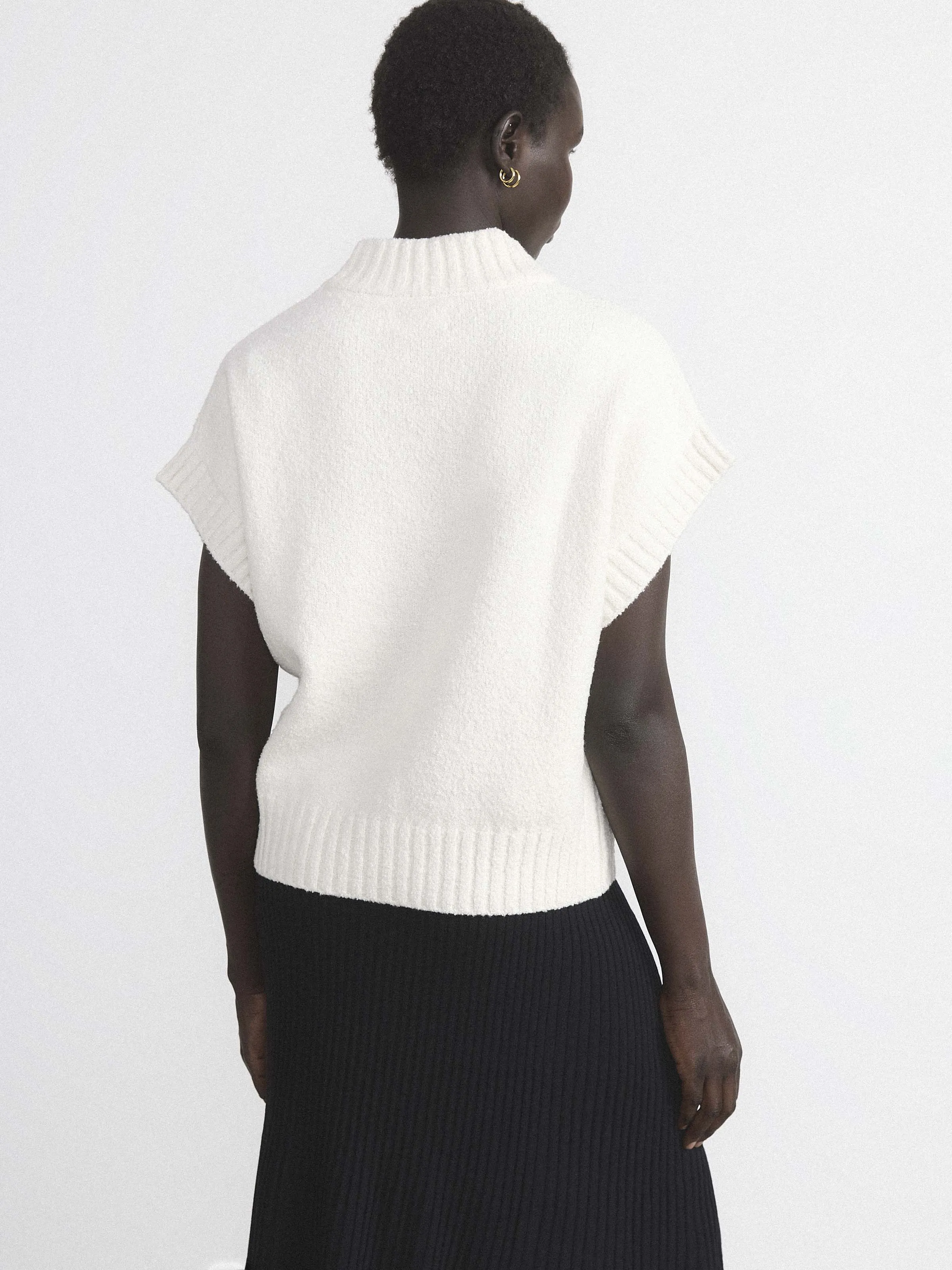 The Seawool® Sweater Vest in White Cream