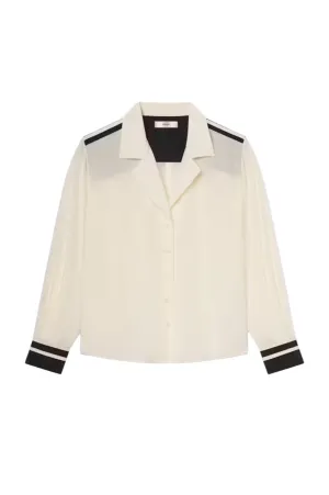 The Silk Pajama Shirt - Alabaster Multi