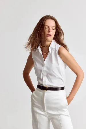 The Sleeveless Shirt White