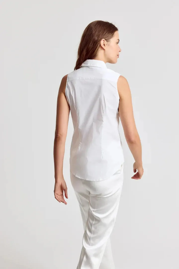 The Sleeveless Shirt White