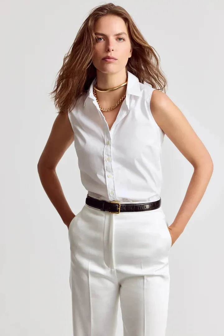 The Sleeveless Shirt White