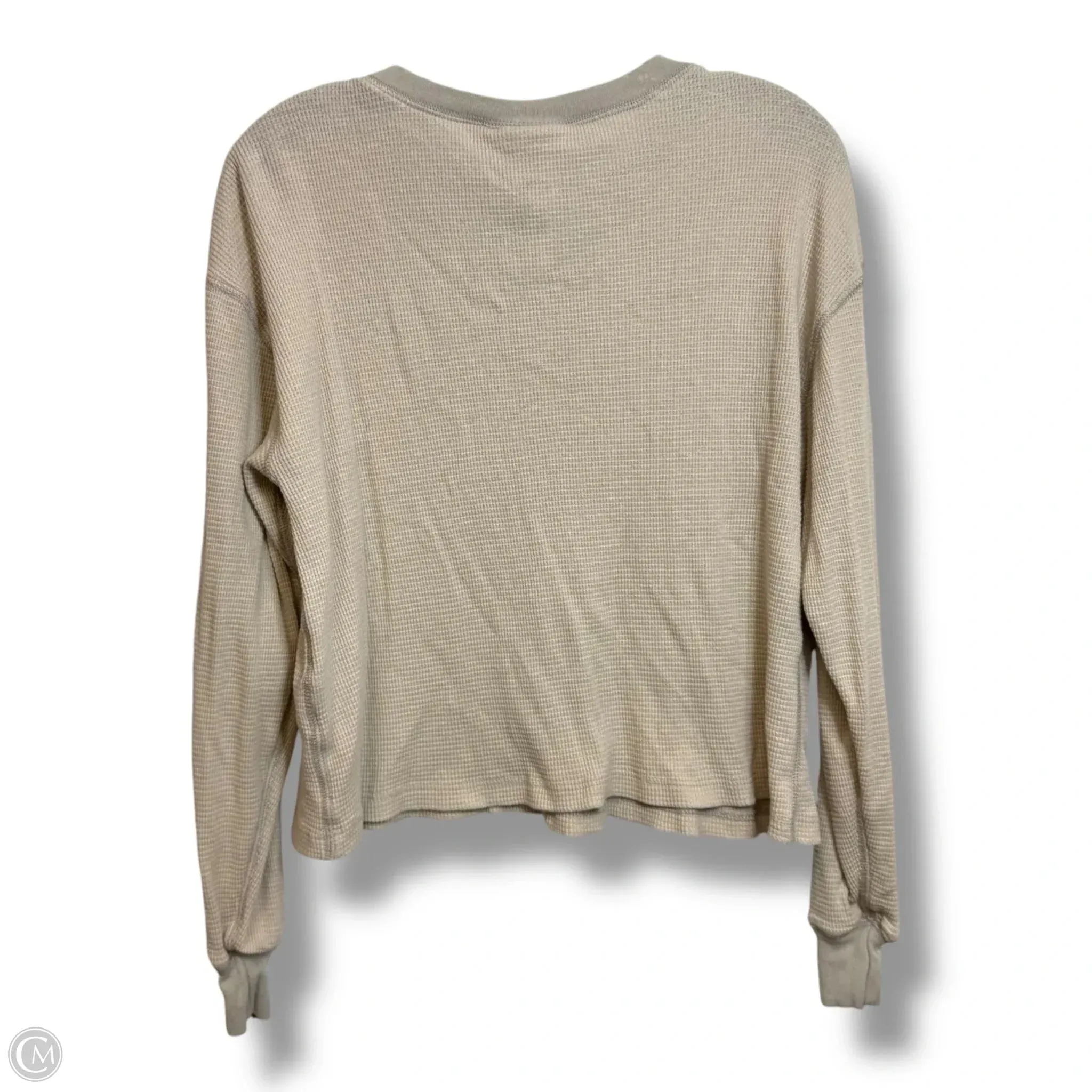 Top Long Sleeve Basic By Clothes Mentor In Beige, Size: S