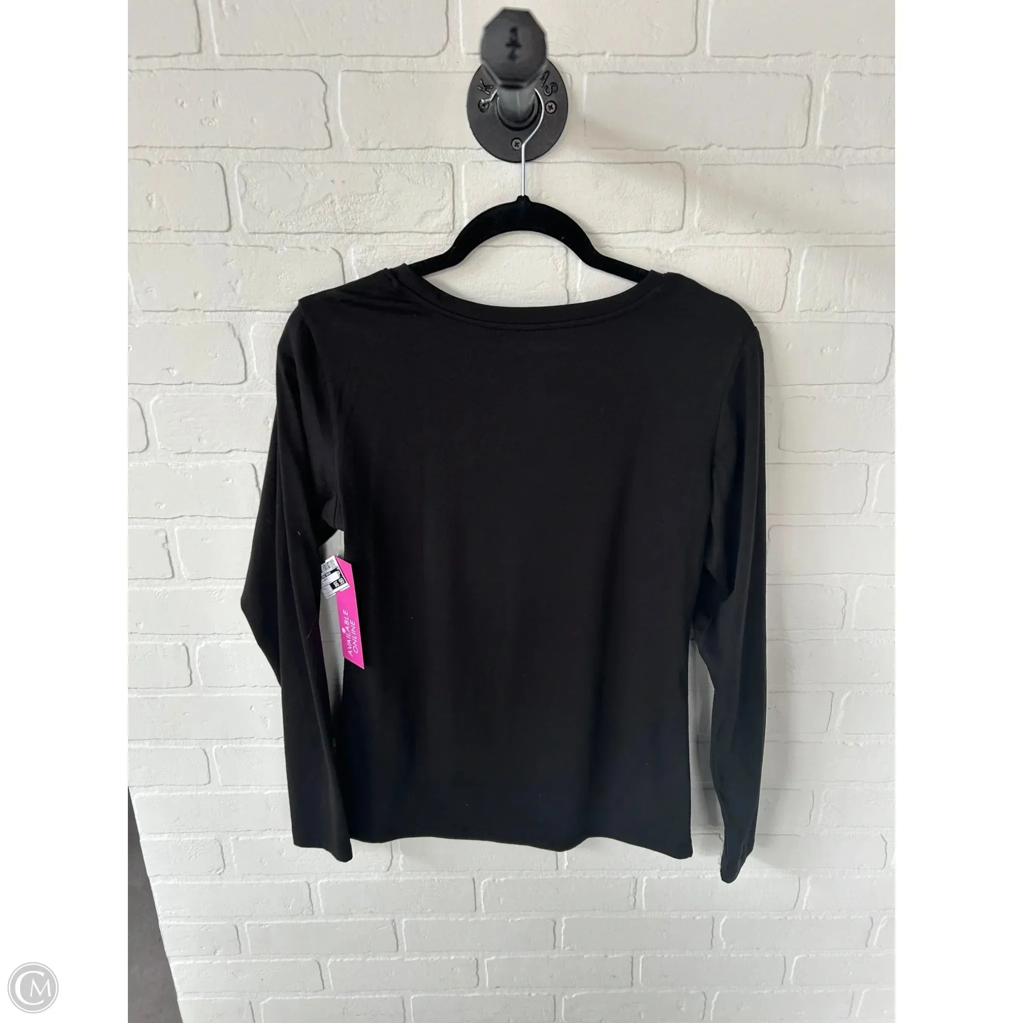Top Long Sleeve Basic By Clothes Mentor In Black, Size: S