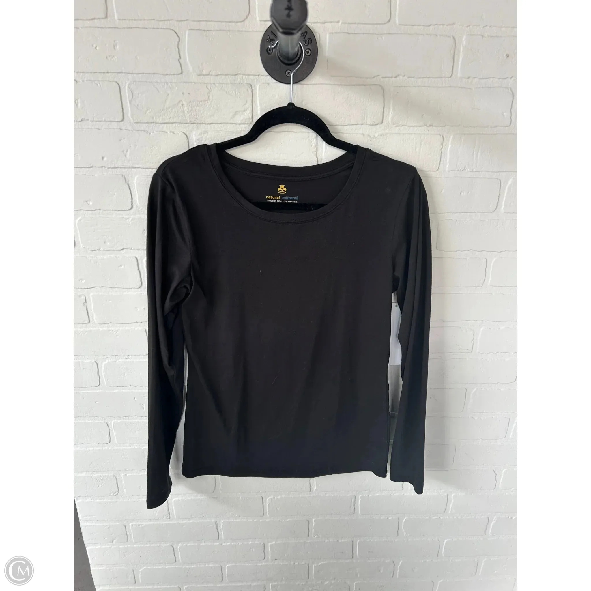 Top Long Sleeve Basic By Clothes Mentor In Black, Size: S