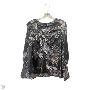 Top Long Sleeve By Banana Republic In Floral Print, Size: L