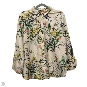 Top Long Sleeve By Chicos In Floral Print, Size: 14