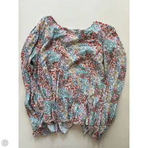 Top Long Sleeve By Jane And Delancey In Floral Print, Size: Xl
