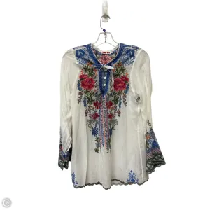 Top Long Sleeve By Johnny Was In Floral Print, Size: M