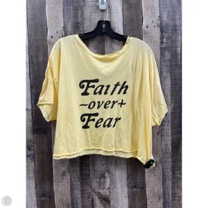 Top Short Sleeve Basic By Abound In Yellow, Size: S