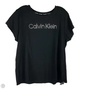 Top Short Sleeve Basic By Calvin Klein In Black, Size: Xl