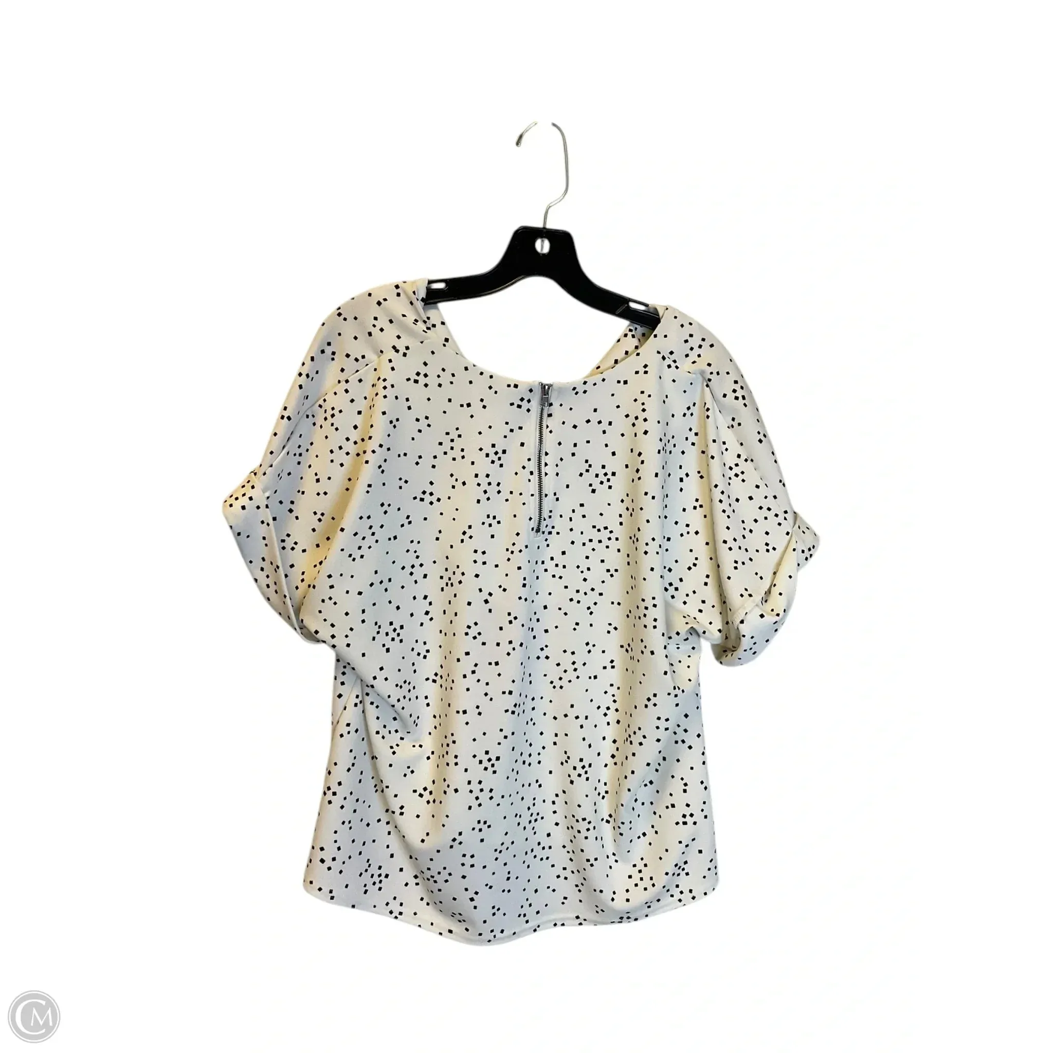 Top Short Sleeve Basic By Lucky Brand In Floral Print, Size: L