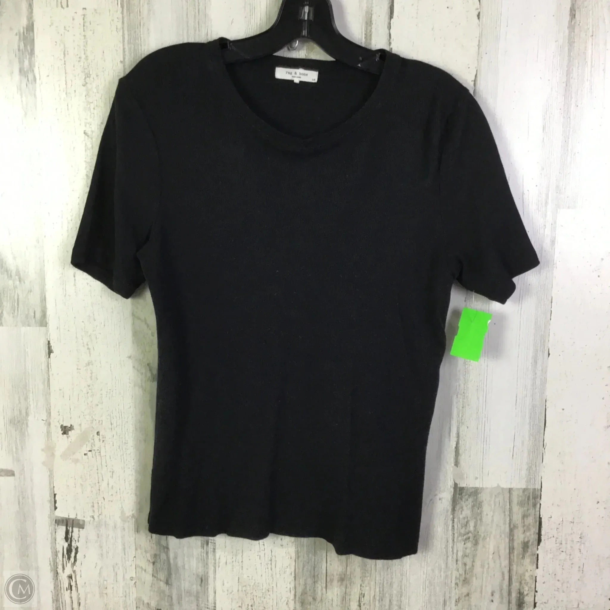 Top Short Sleeve Basic By Rag And Bone In Black, Size: L