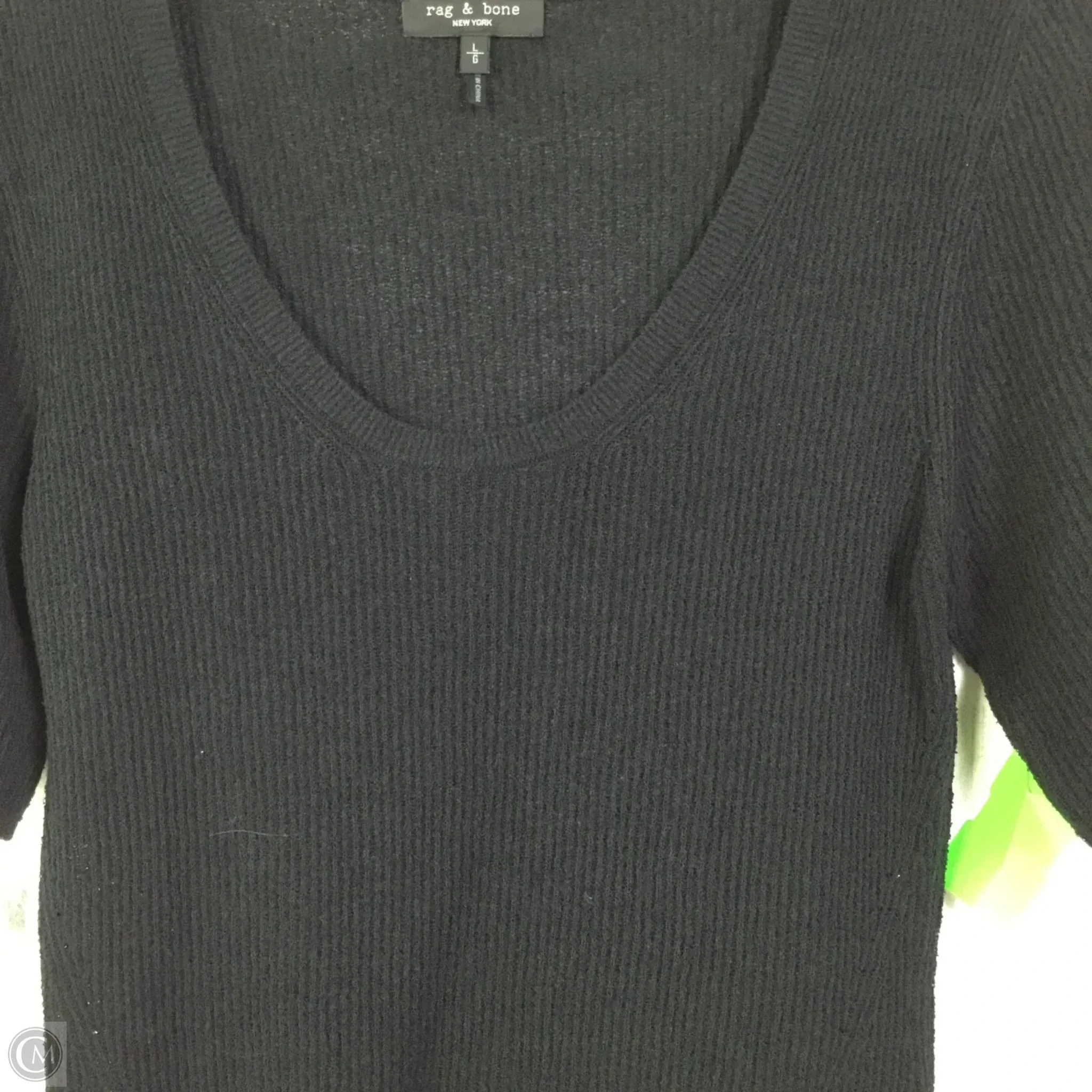 Top Short Sleeve Basic By Rag And Bone In Black, Size: L