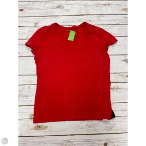 Top Short Sleeve Basic By Talbots In Red, Size: Xl