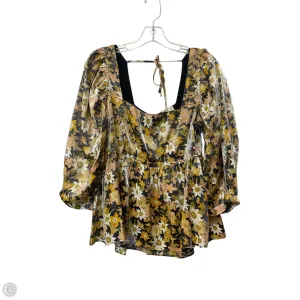 Top Short Sleeve By Altard State In Floral Print, Size: L