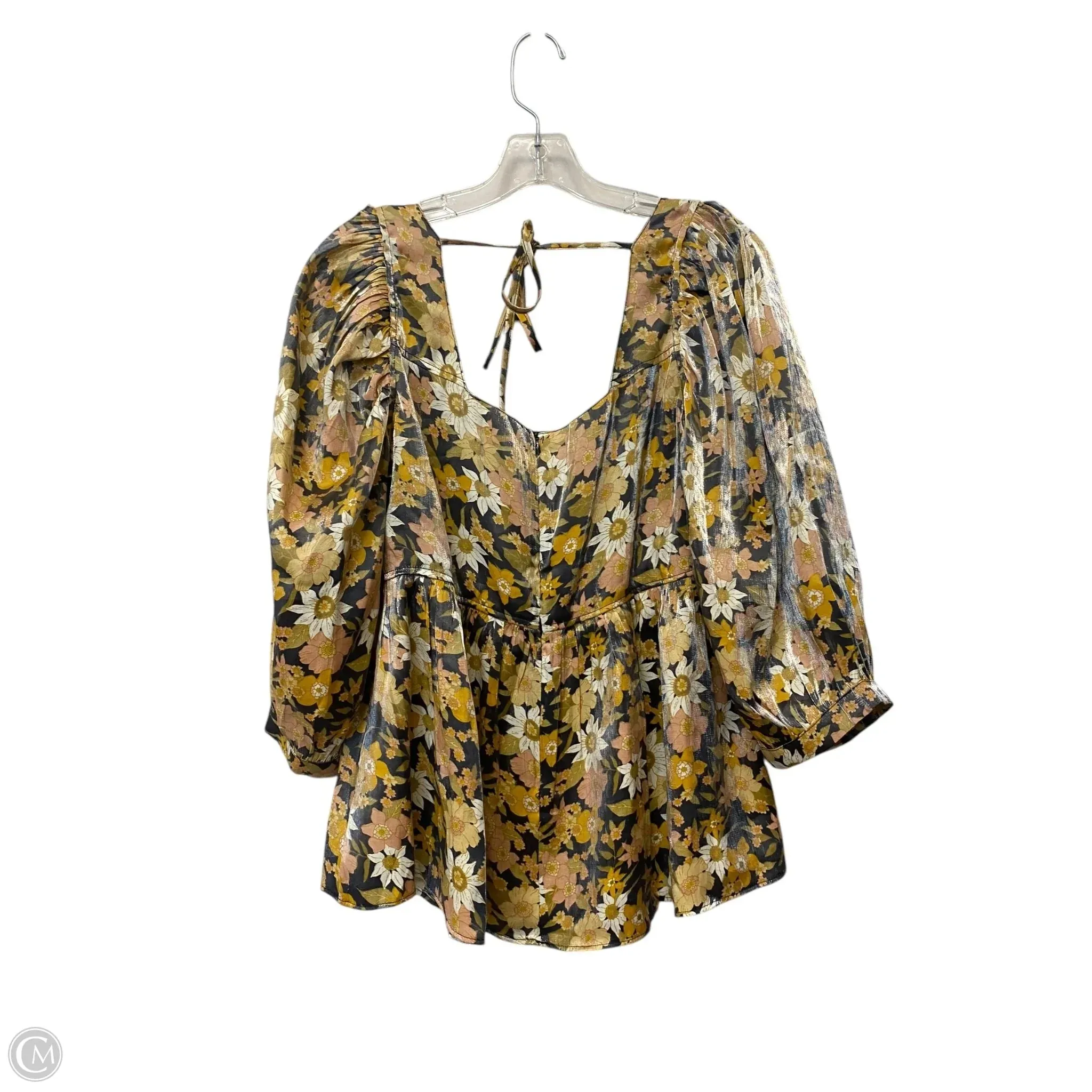 Top Short Sleeve By Altard State In Floral Print, Size: L