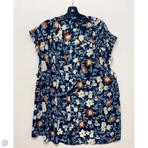 Top Short Sleeve By Clothes Mentor In Floral Print, Size: 4x