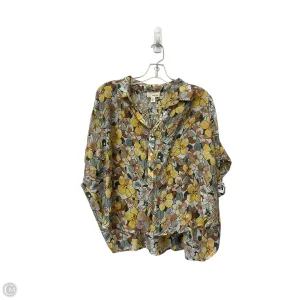 Top Short Sleeve By Clothes Mentor In Floral Print, Size: L