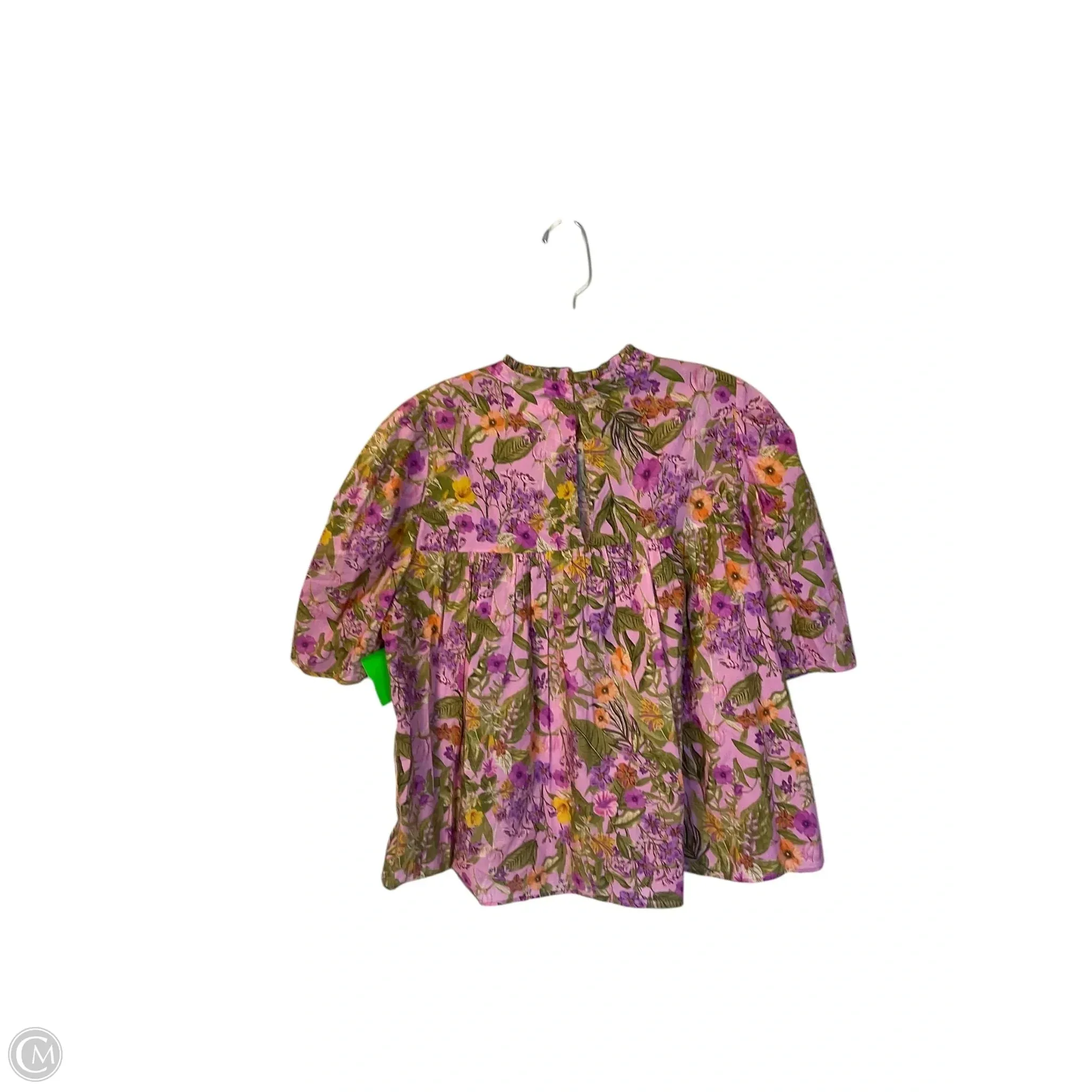 Top Short Sleeve By Clothes Mentor In Floral Print, Size: L