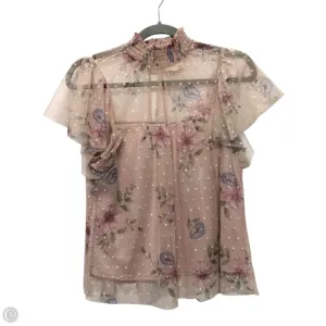 Top Short Sleeve By Clothes Mentor In Floral Print, Size: L