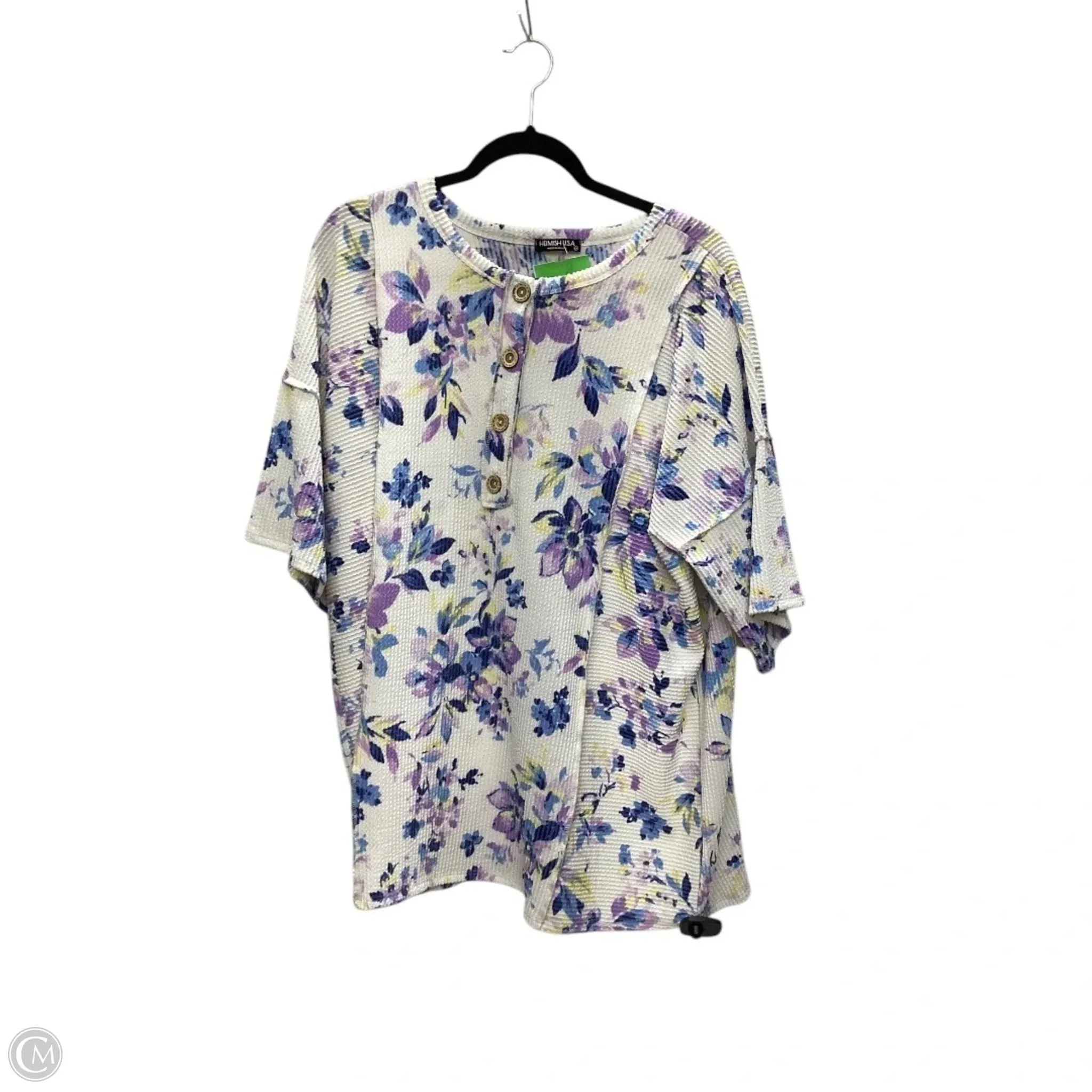 Top Short Sleeve By Heimish Usa In Floral Print, Size: 2x