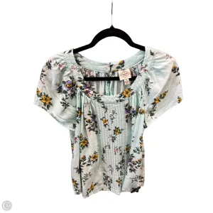 Top Short Sleeve By St Johns Bay In Floral Print, Size: Lp