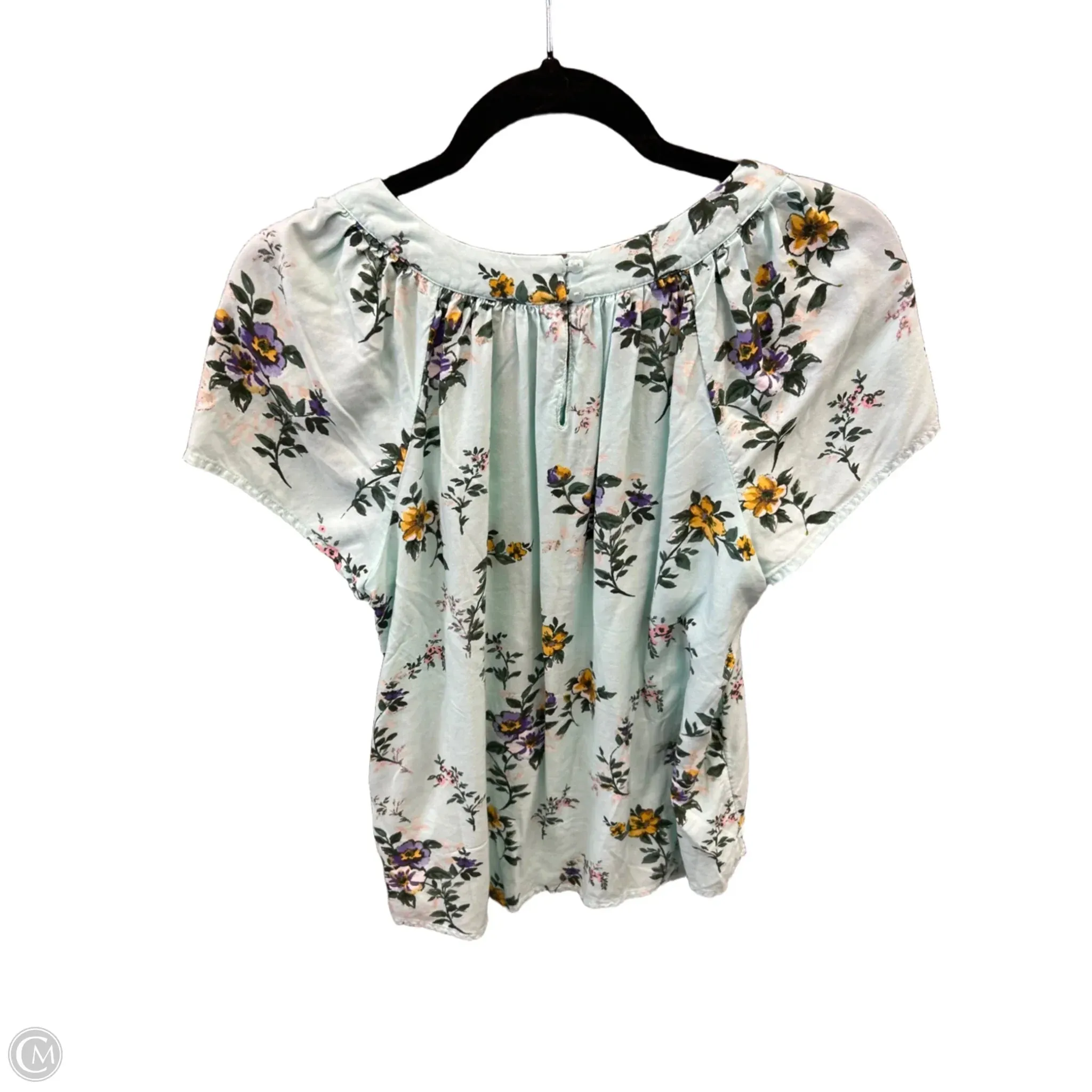 Top Short Sleeve By St Johns Bay In Floral Print, Size: Lp